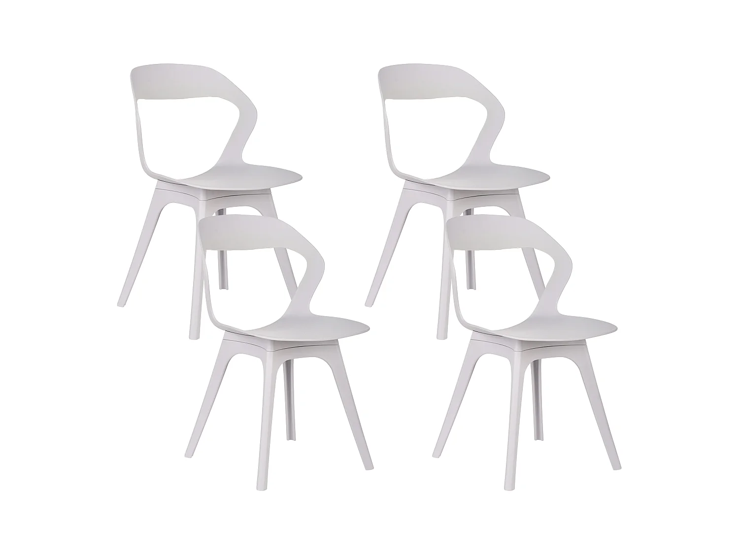 Lot de 4 chaises LACHANIA Taupe