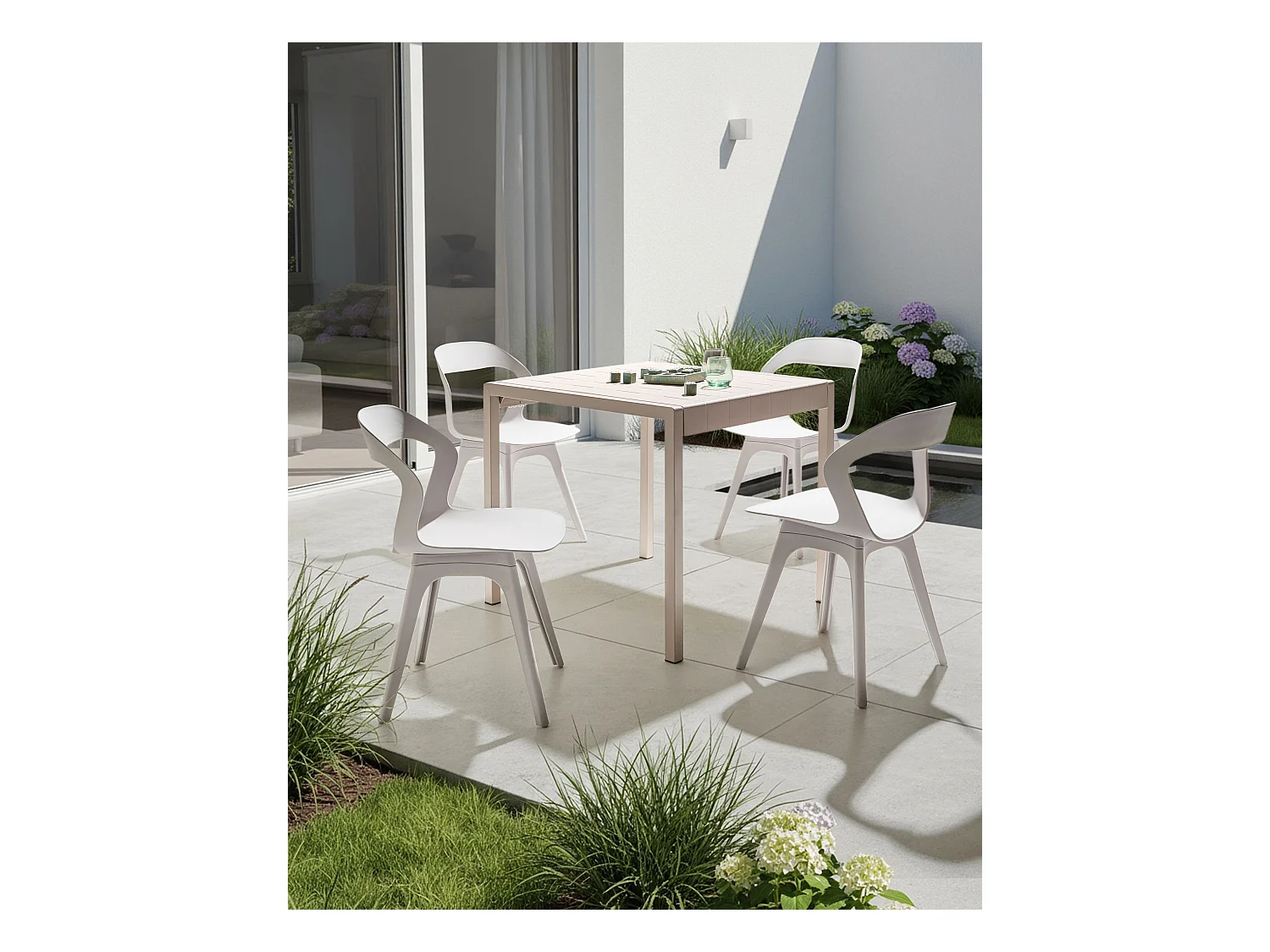 Lot de 4 chaises LACHANIA Taupe