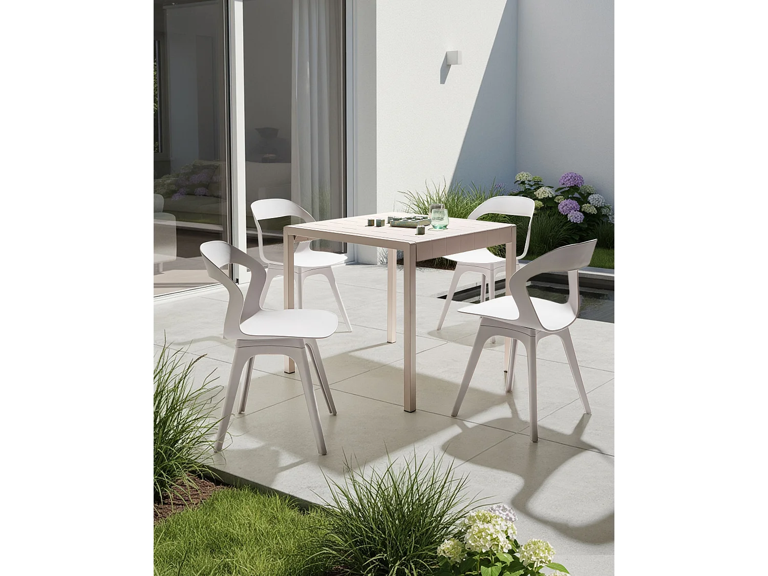 Lot de 4 chaises LACHANIA Taupe