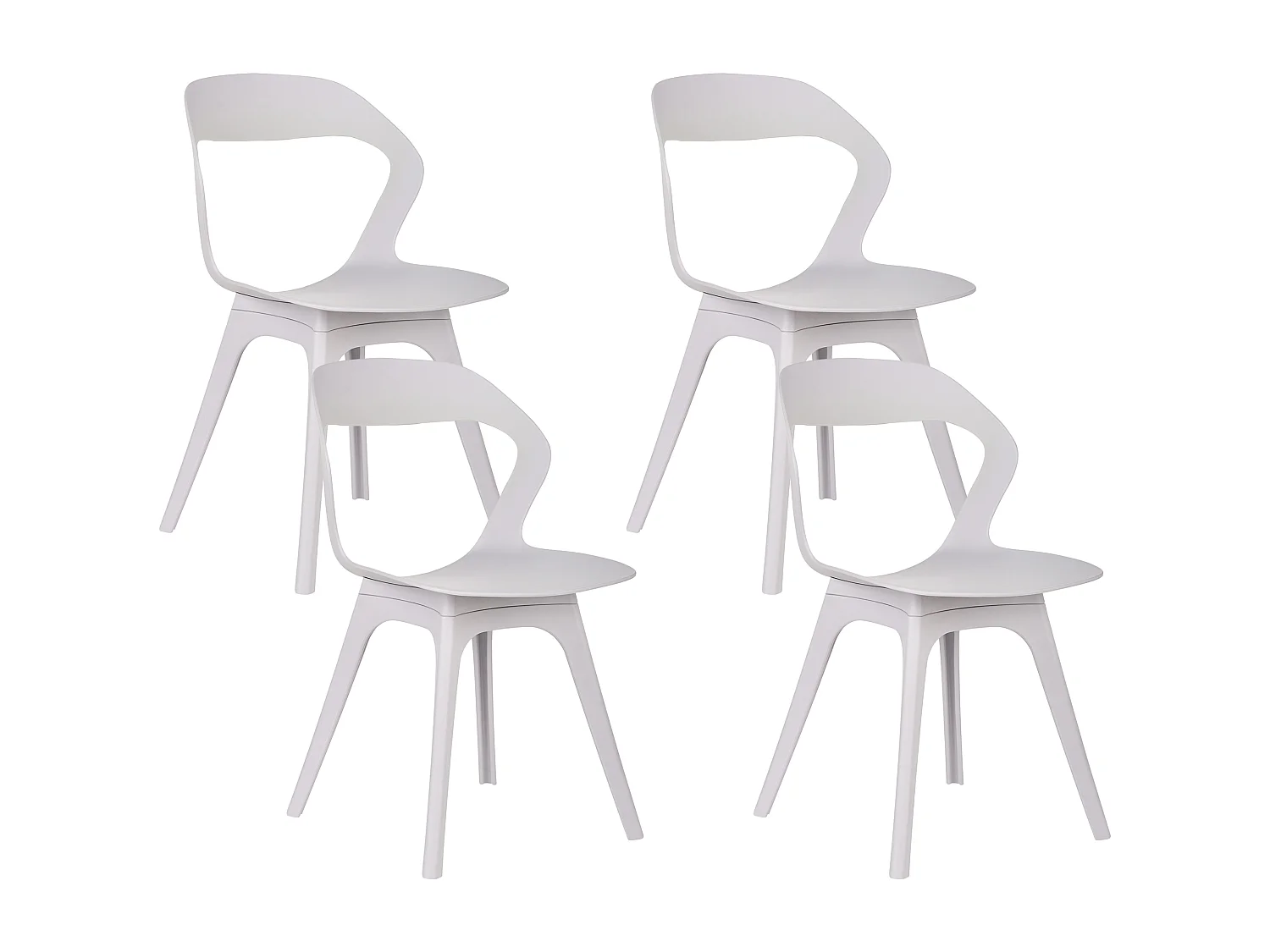 Lot de 4 chaises de jardin LACHANIA Taupe