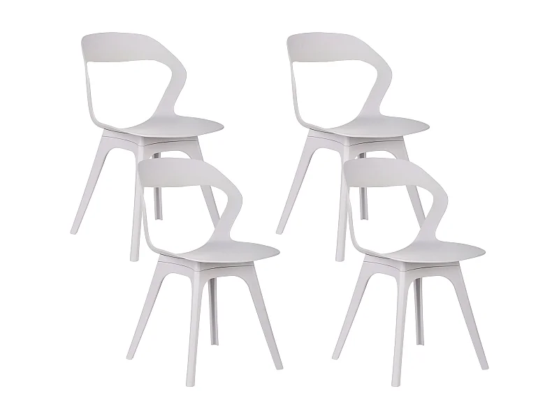 Lot de 4 chaises LACHANIA Taupe