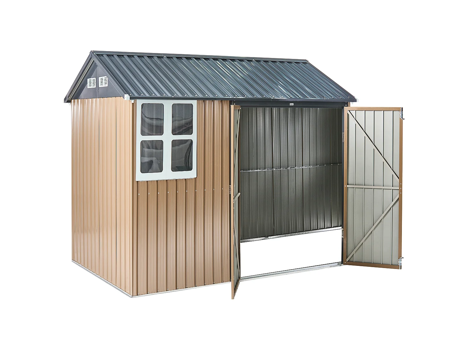 Abri de jardin NOCCIANO 248 cm 161 cm Métal Marron