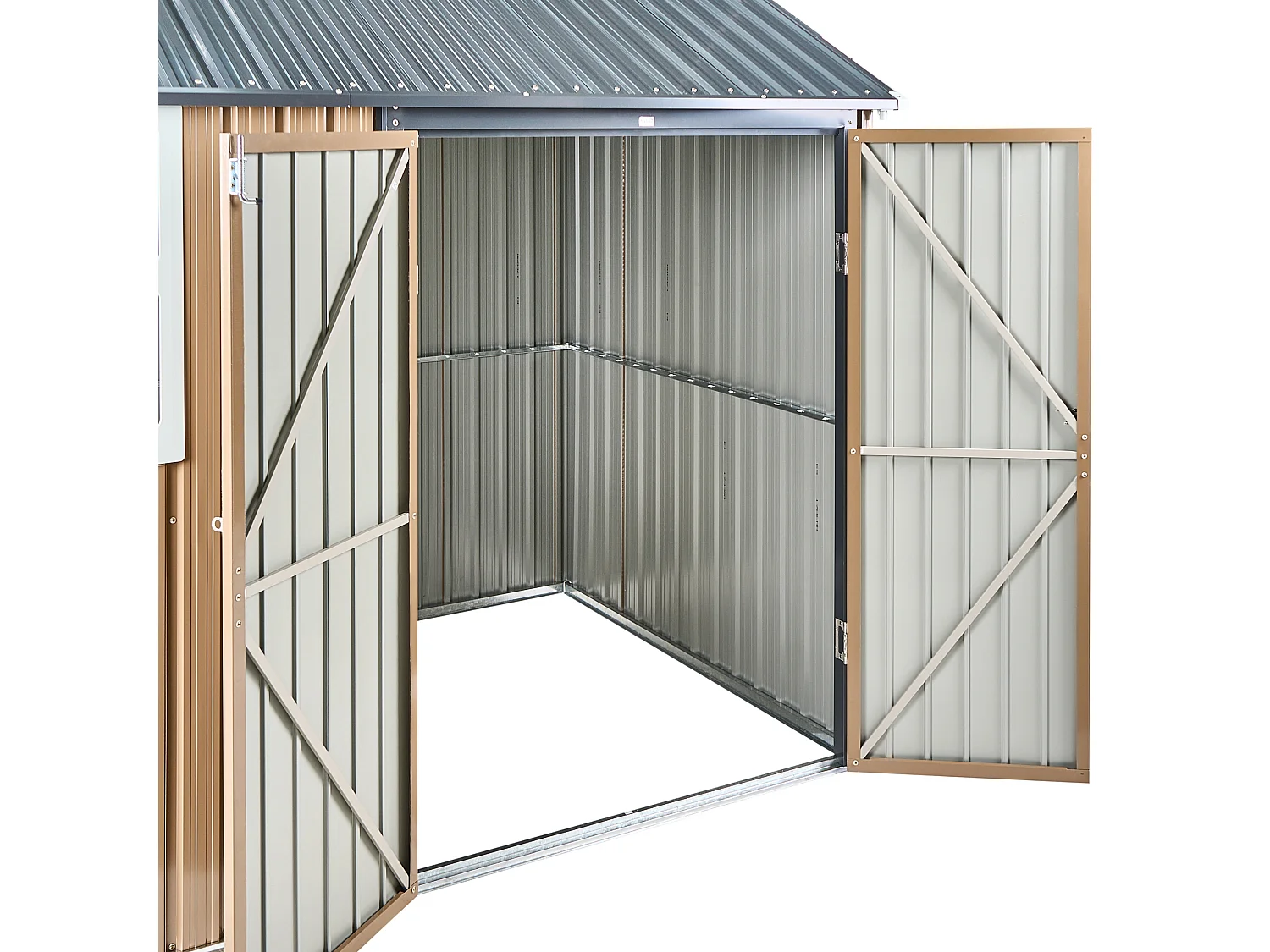 Abri de jardin NOCCIANO 248 cm 161 cm Métal Marron