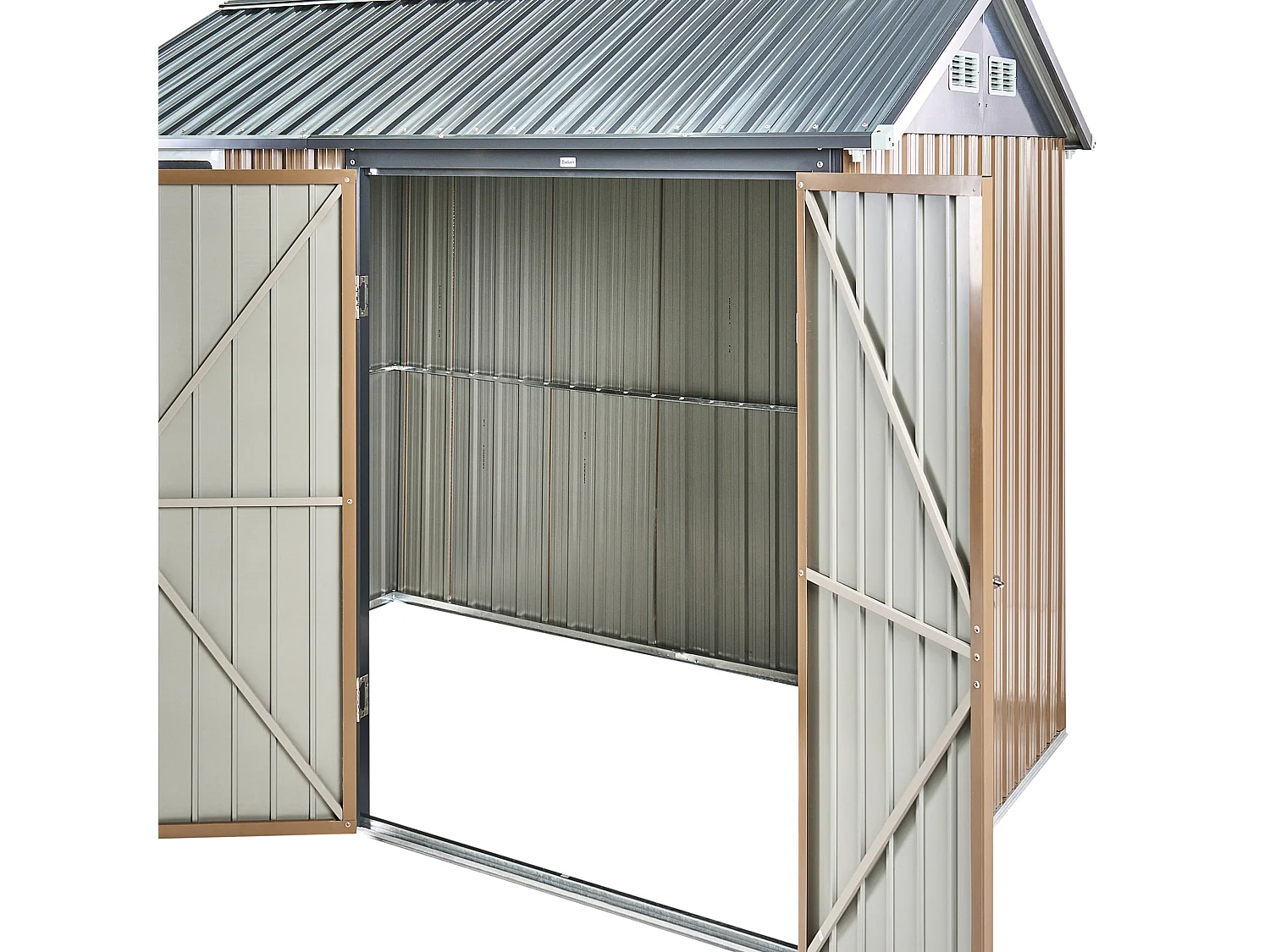 Abri de jardin NOCCIANO 248 cm 161 cm Métal Marron
