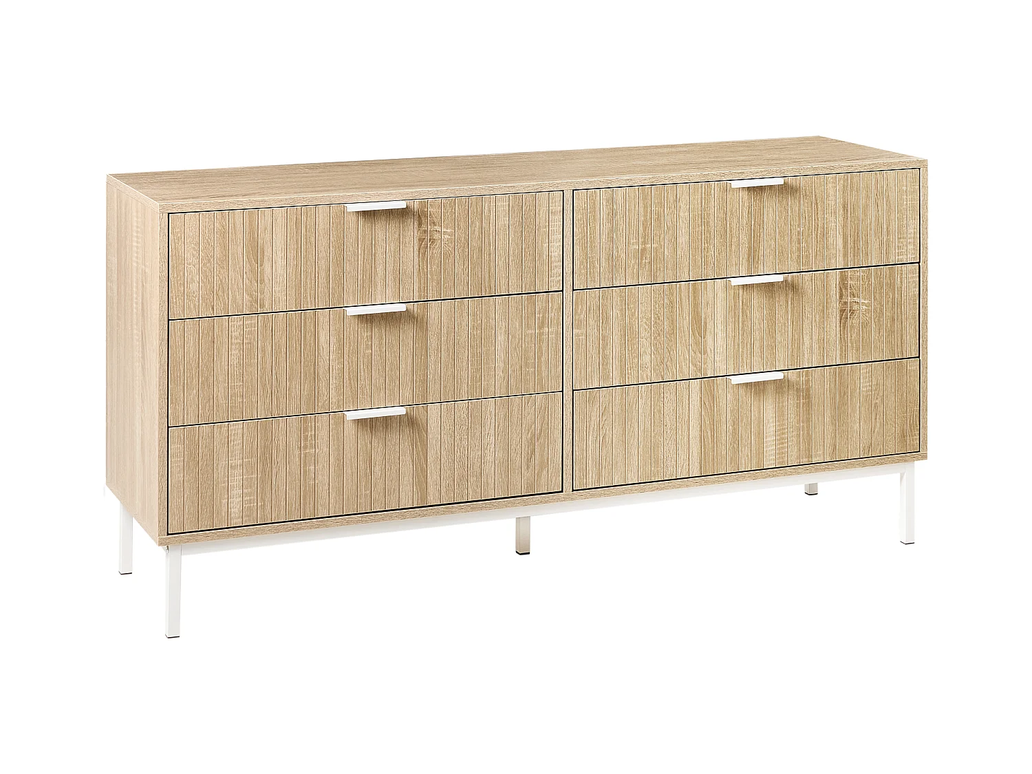 Commode à 6 tiroirs ROYALLA Marron clair