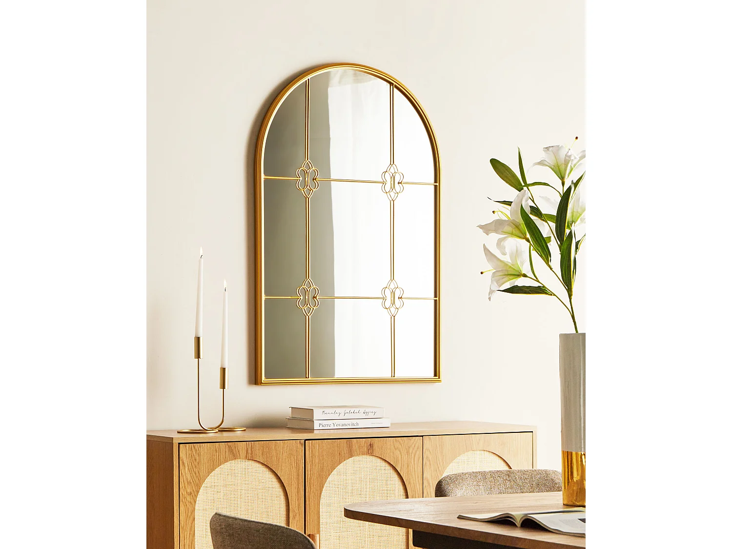 Miroir THULAY 65 cm 99 cm Doré