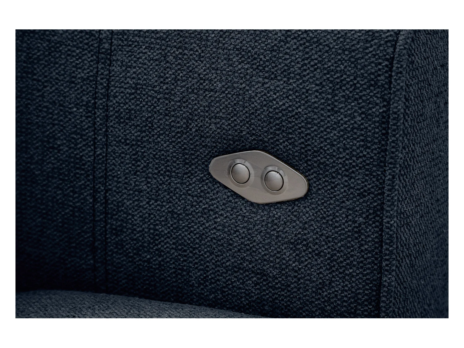 QUARTZ Sofa 3-Sitzer mit Ausziehsitz und verstellbare Kopfstützen, marineblau