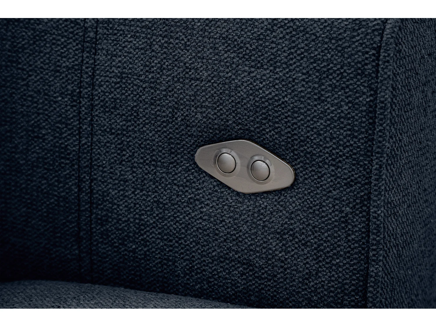 QUARTZ Sofa 3-Sitzer mit Ausziehsitz und verstellbare Kopfstützen, marineblau