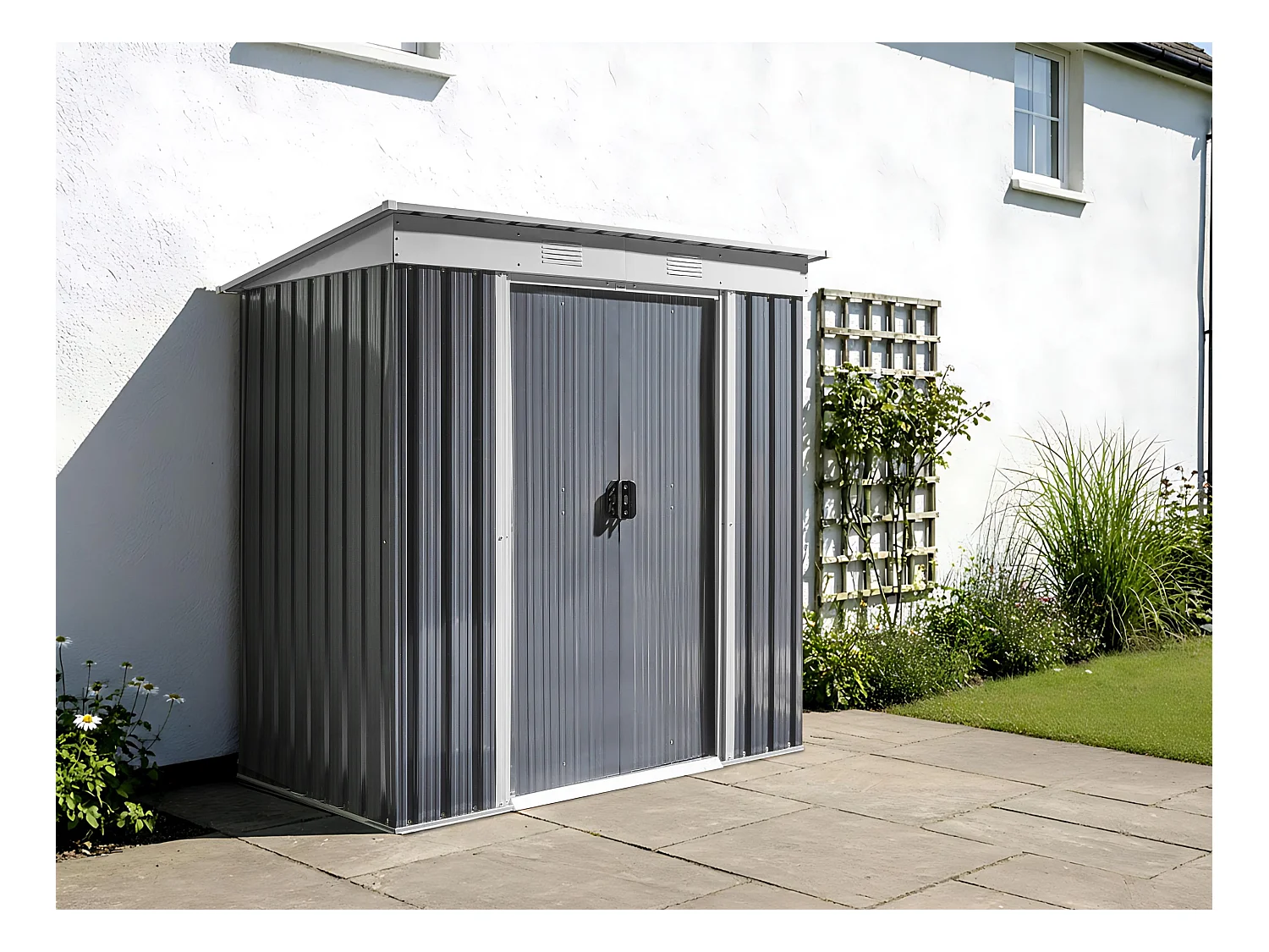 Abri de jardin ACILIA 174 cm 110 cm Gris graphite