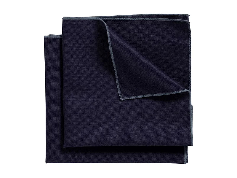 Lot 2 serviettes de table lin, coton bleu 41 x 41 cm - CONSTELLA 9383