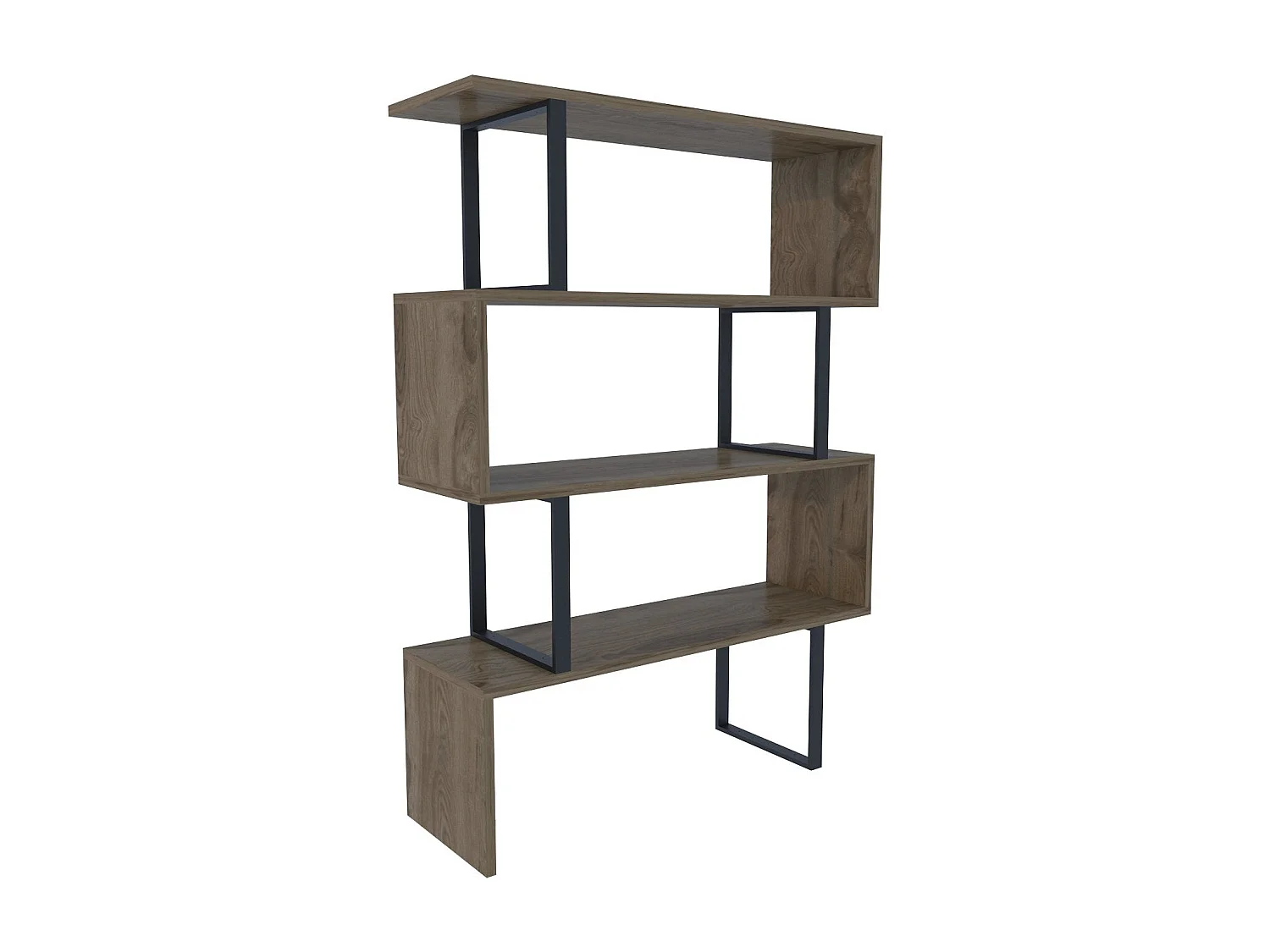 Estantería Kailua 1252, Abierta sin pared trasera, Metal|Aglomerado laminado, 125x92x30cm