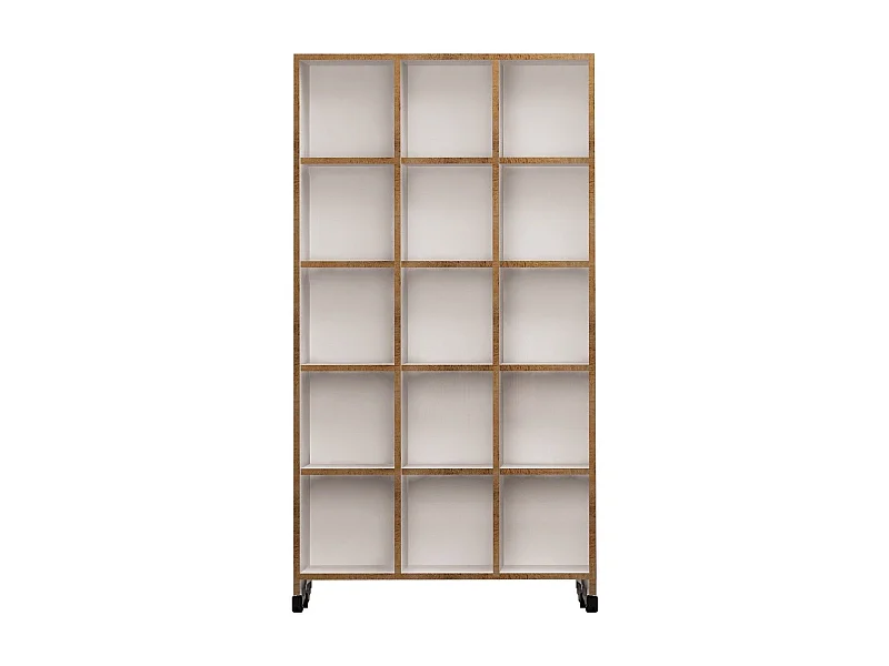 Bibliothèque Elidi L90cm Chêne clair et Blanc
