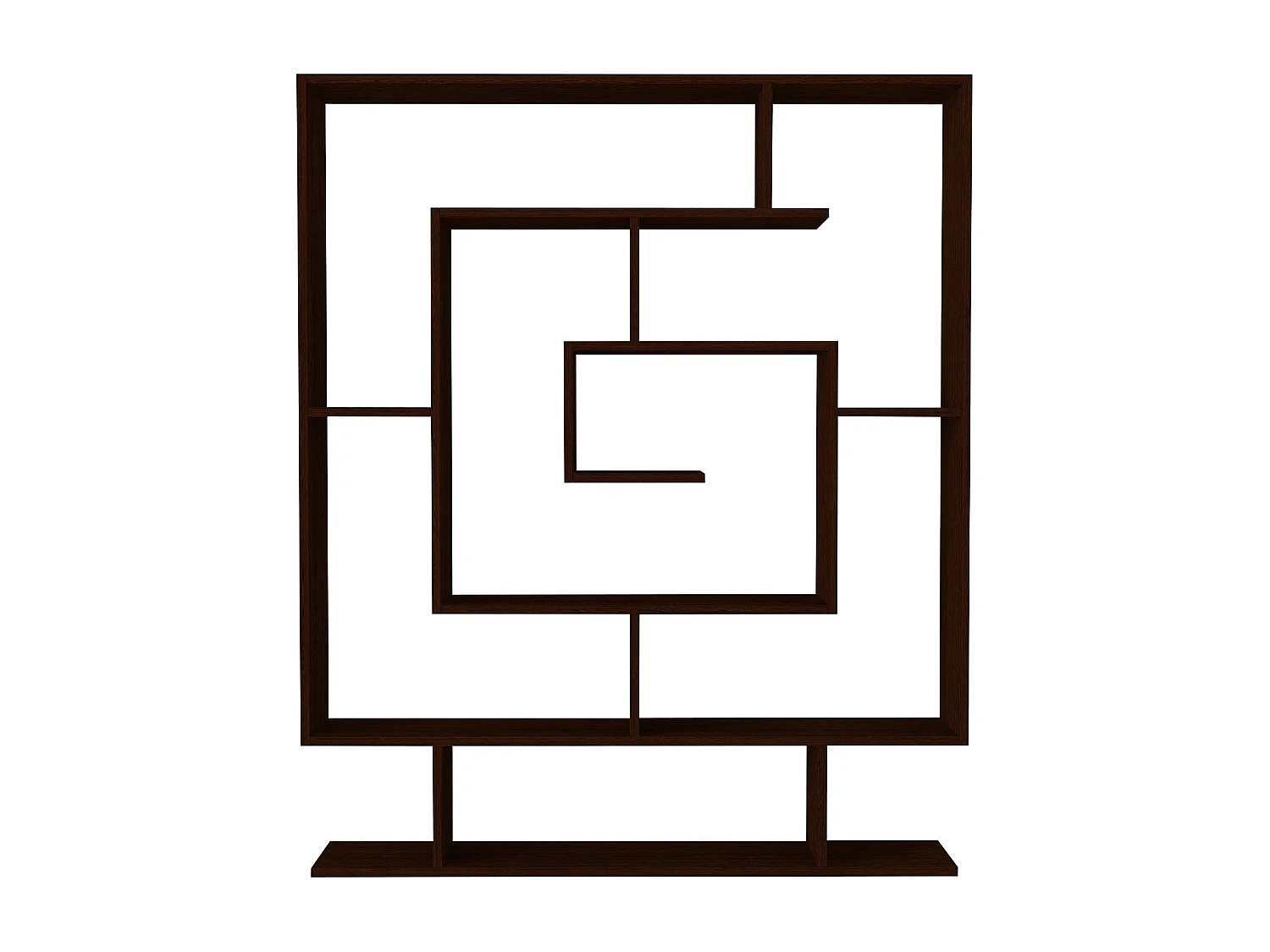 Mensola scandinava – 124,8 x 149,4 x 22 cm – Colore wengé – 100% MDF rivestito in melamina