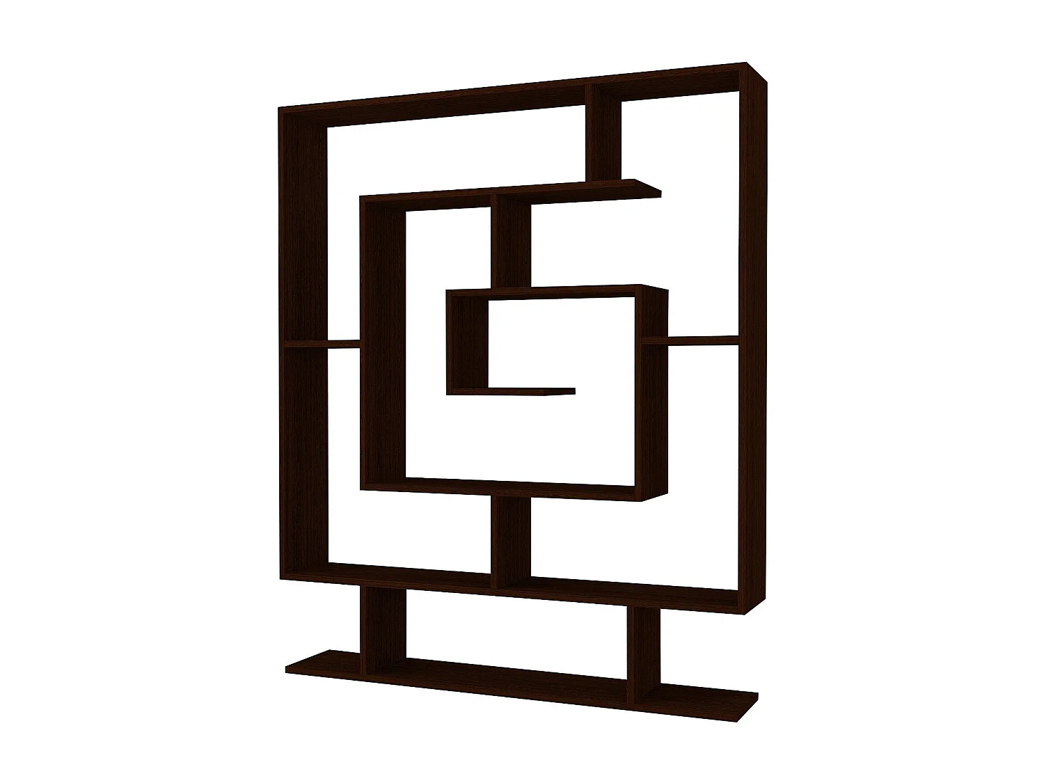 Mensola scandinava – 124,8 x 149,4 x 22 cm – Colore wengé – 100% MDF rivestito in melamina