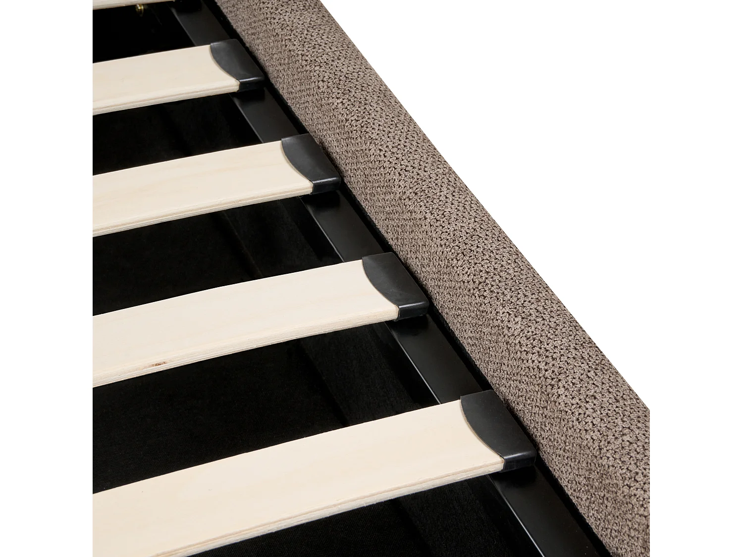 Lit ottoman Tissu TARASCON 140 x 200 cm Taupe