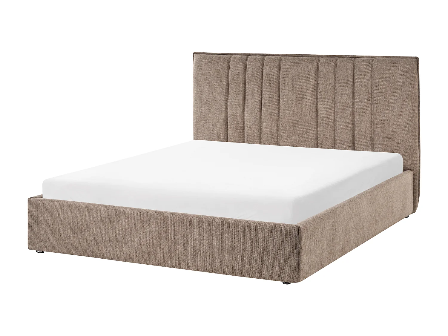 Lit ottoman Tissu TARASCON 140 x 200 cm Taupe