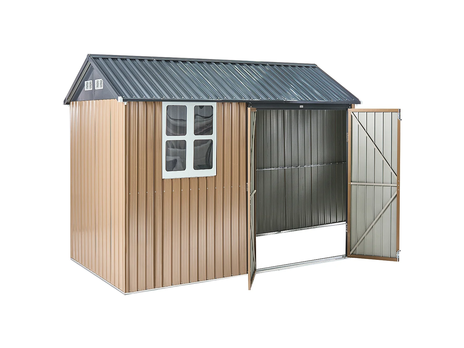 Abri de jardin NOCCIANO 313 cm 220 cm Métal Marron