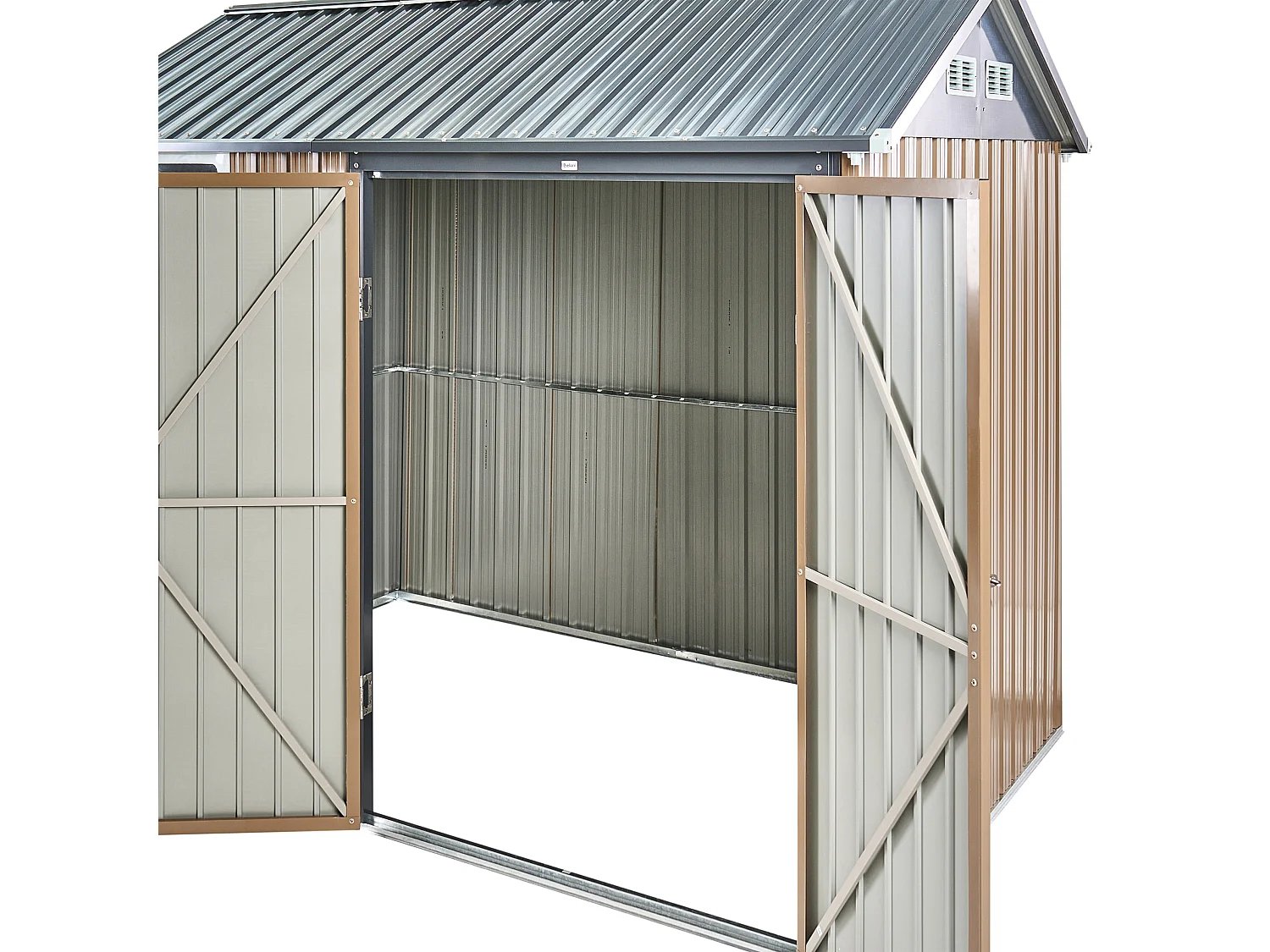 Abri de jardin NOCCIANO 313 cm 220 cm Métal Marron