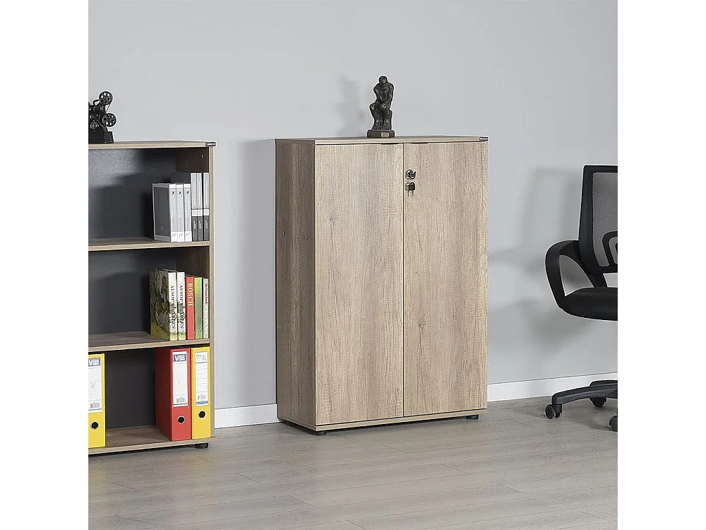 Librería – 72 cm x 109 cm x 34 cm – Nogal claro – Tablero de partículas