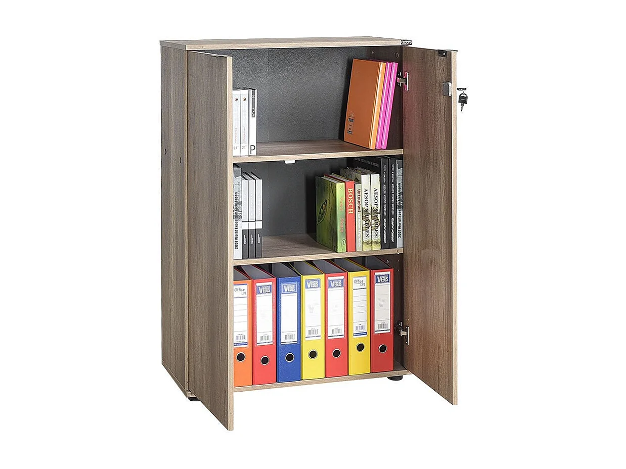 Librería – 72 cm x 109 cm x 34 cm – Nogal claro – Tablero de partículas