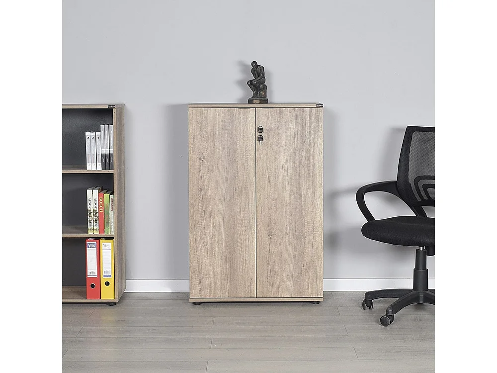 Librería – 72 cm x 109 cm x 34 cm – Nogal claro – Tablero de partículas