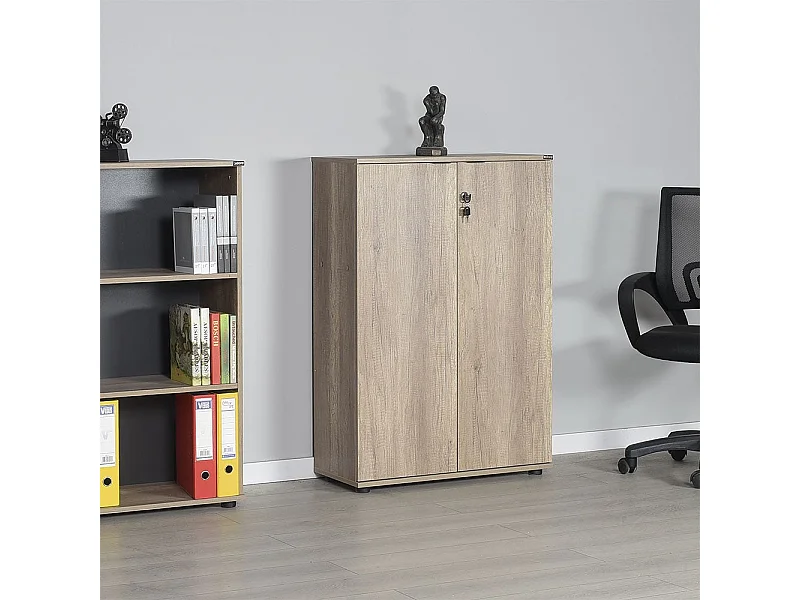 Boekenkast – 72 cm x 109 cm x 34 cm – Lichte walnoot – Spaanplaat