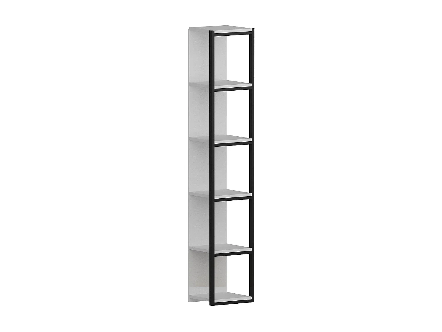Librería moderna – 33,7 x 180 x 29,5 cm – blanco y negro – tablero de partículas