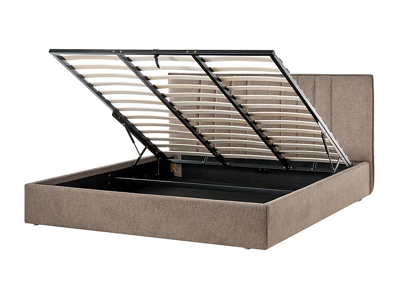 Lit ottoman Tissu TARASCON 180 x 200 cm Taupe