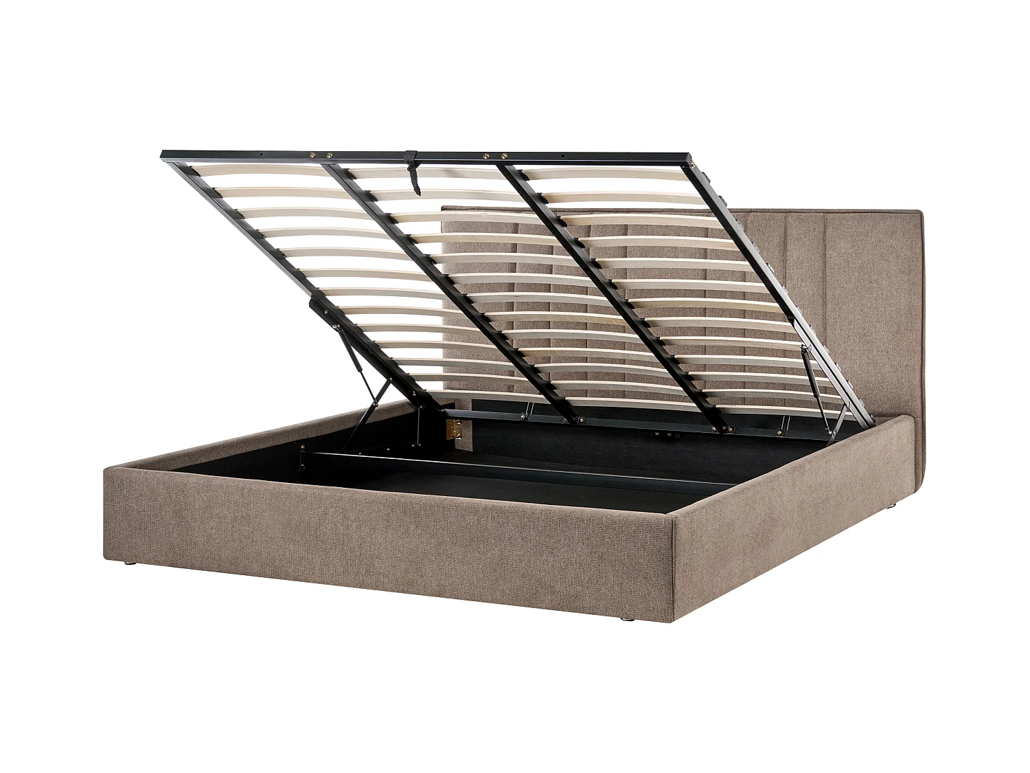 Lit ottoman Tissu TARASCON 180 x 200 cm Taupe