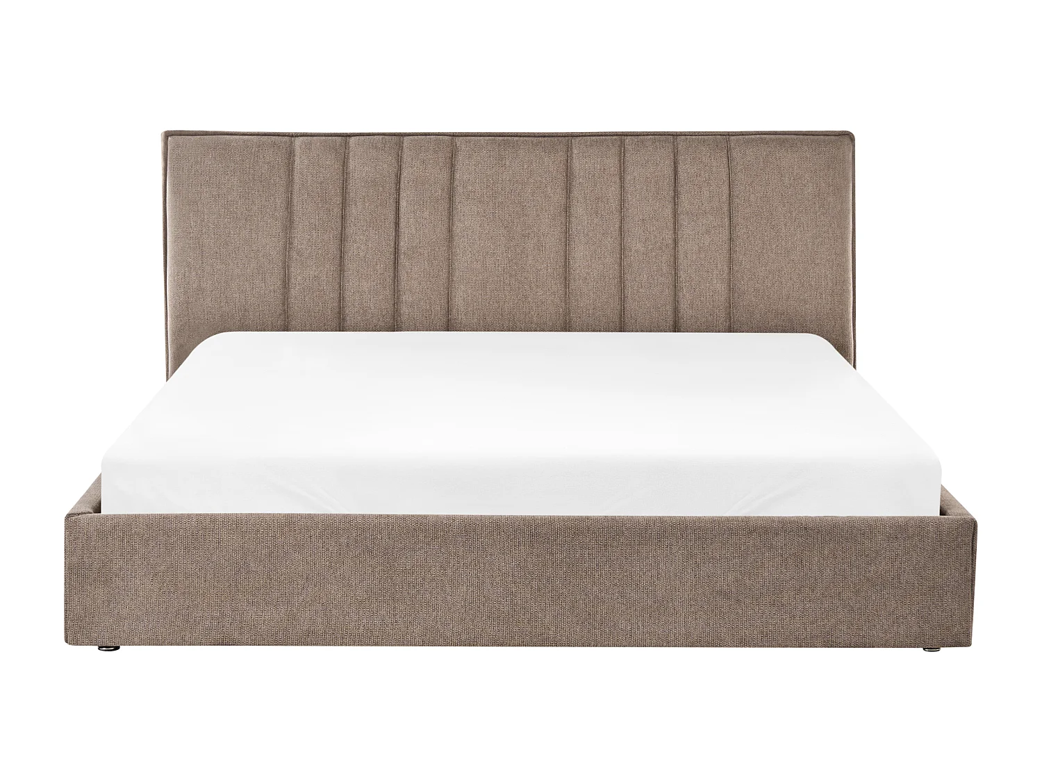 Lit ottoman TARASCON Tissu Taupe 180 x 200 cm