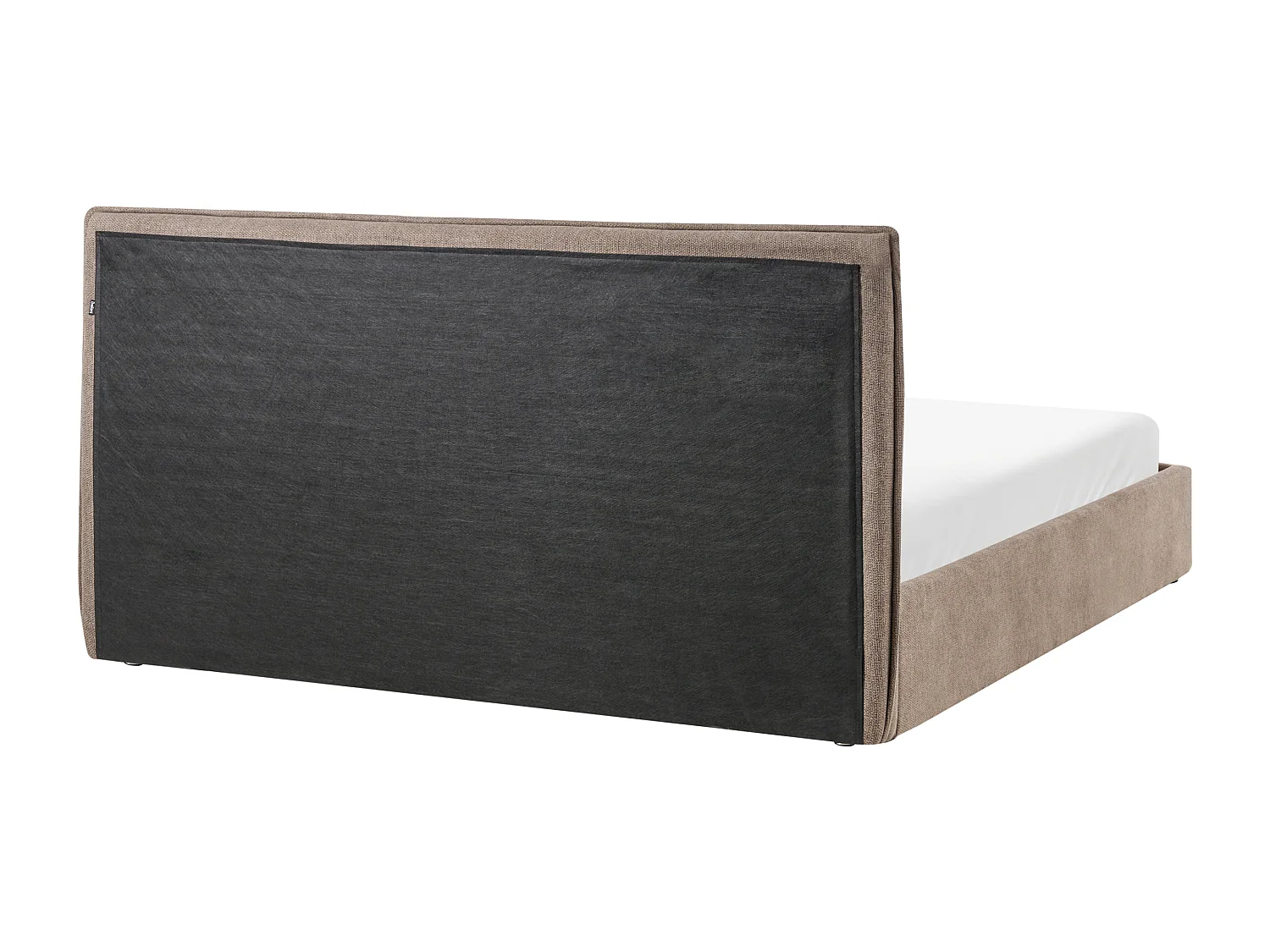 Lit ottoman TARASCON Tissu Taupe 180 x 200 cm