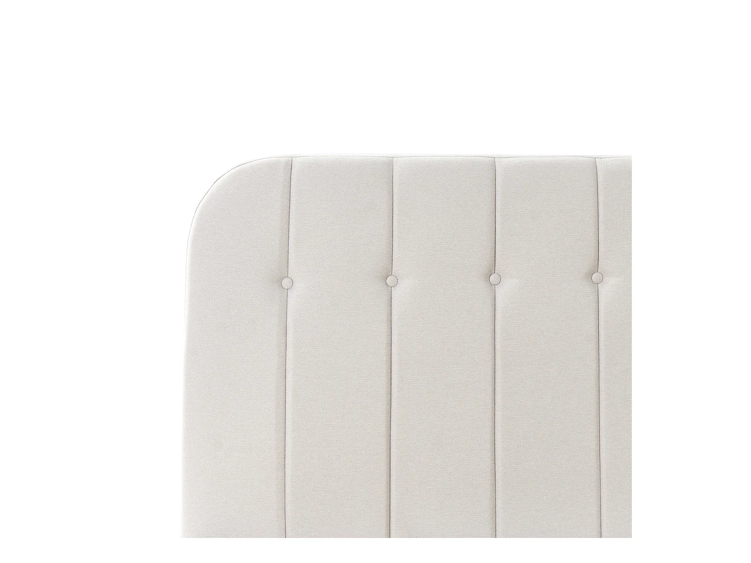 Lit ottoman Tissu CHALLANS 160 x 200 cm Blanc cassé