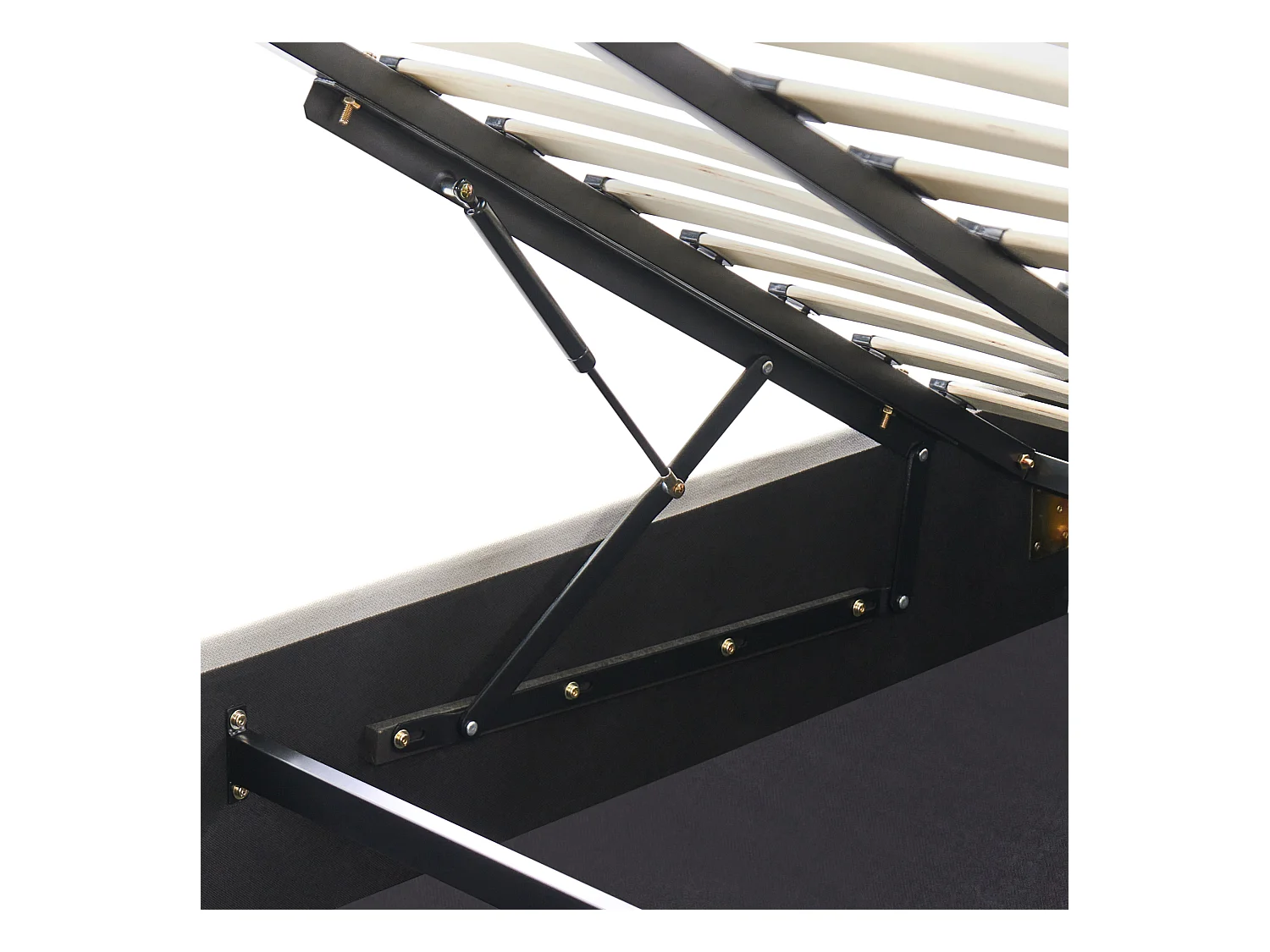 Lit ottoman Tissu CHALLANS 160 x 200 cm Blanc cassé