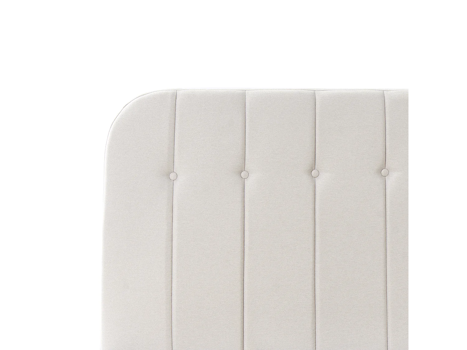 Lit ottoman Tissu CHALLANS 160 x 200 cm Blanc cassé