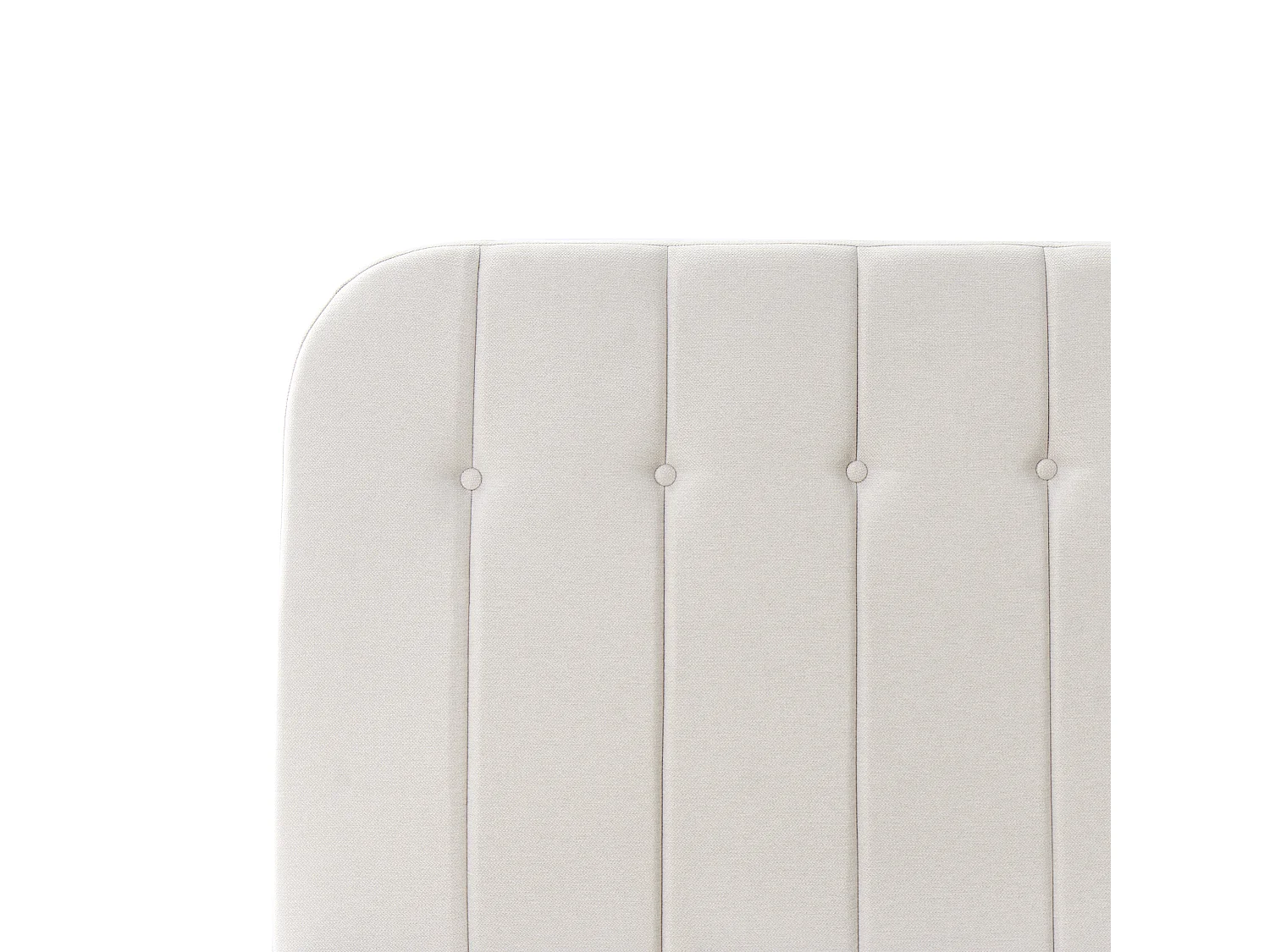 Lit ottoman CHALLANS Tissu Blanc cassé 160 x 200 cm