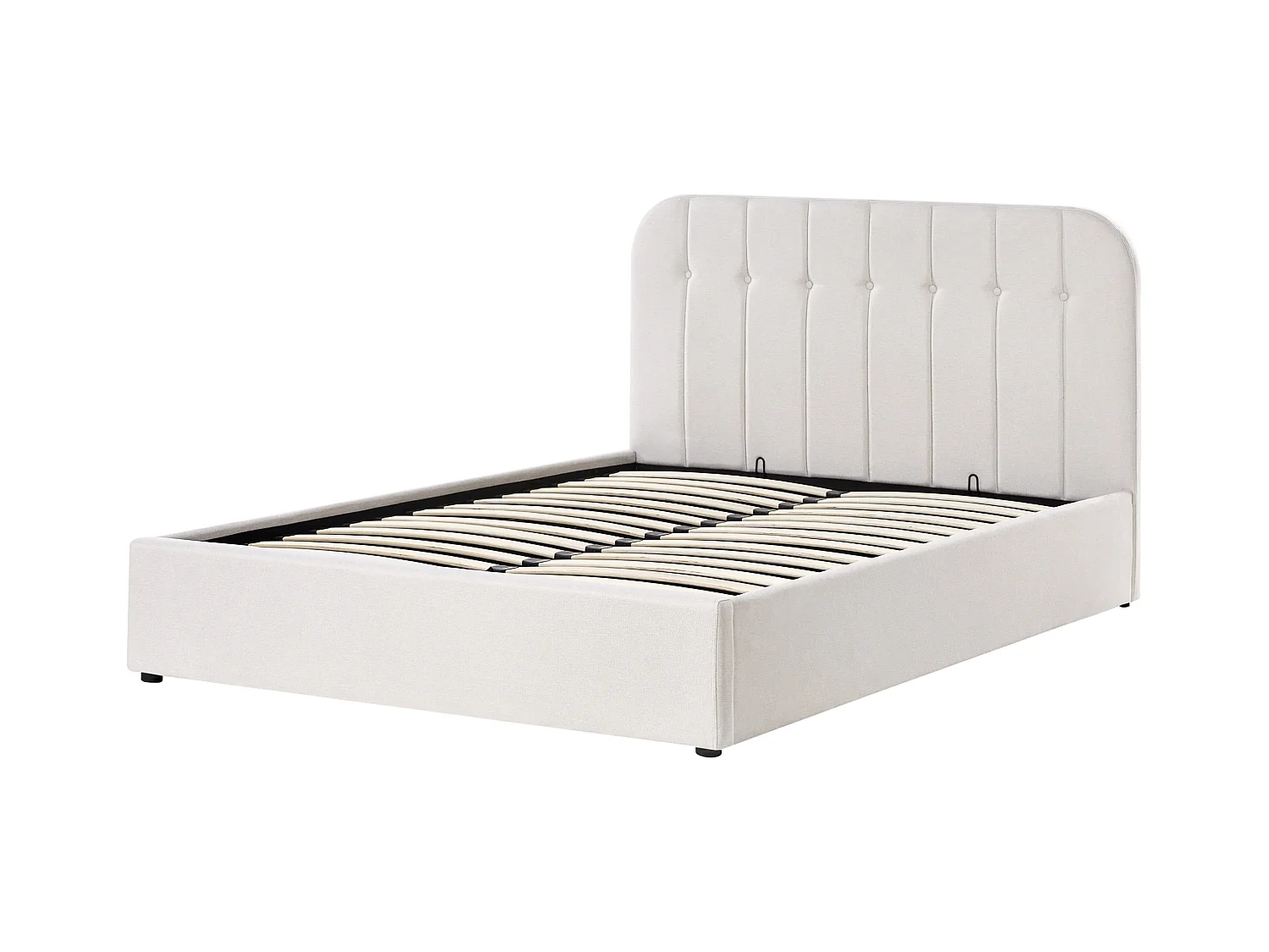 Lit ottoman Tissu CHALLANS 140 x 200 cm Blanc cassé