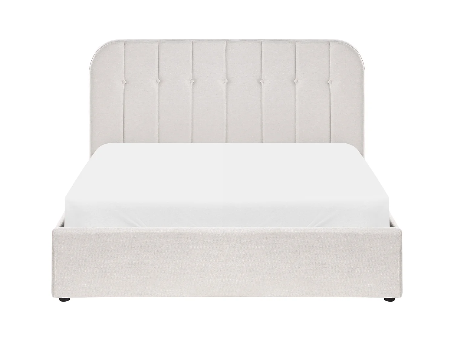 Lit ottoman Tissu CHALLANS 140 x 200 cm Blanc cassé