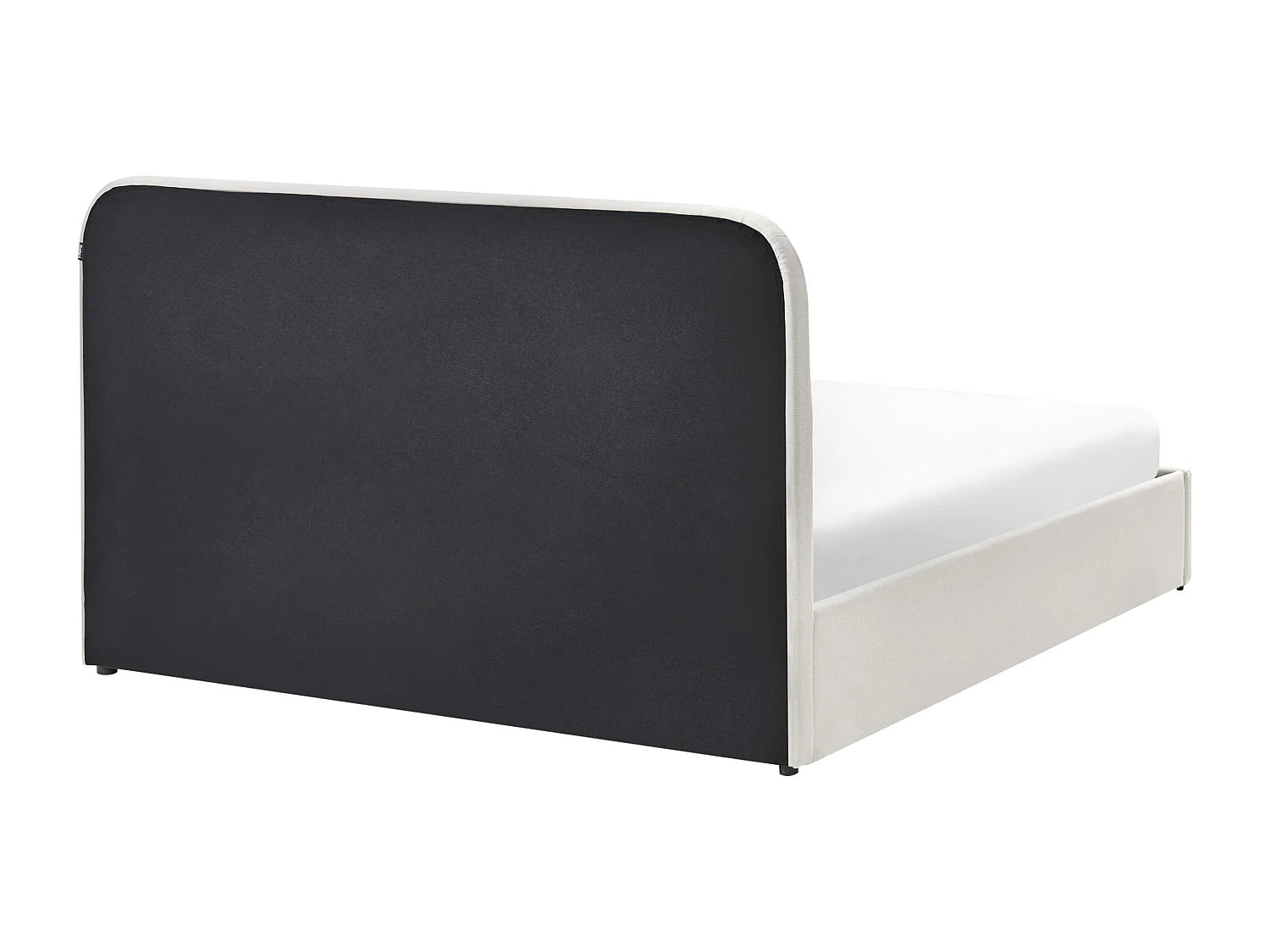 Lit ottoman Tissu CHALLANS 140 x 200 cm Blanc cassé