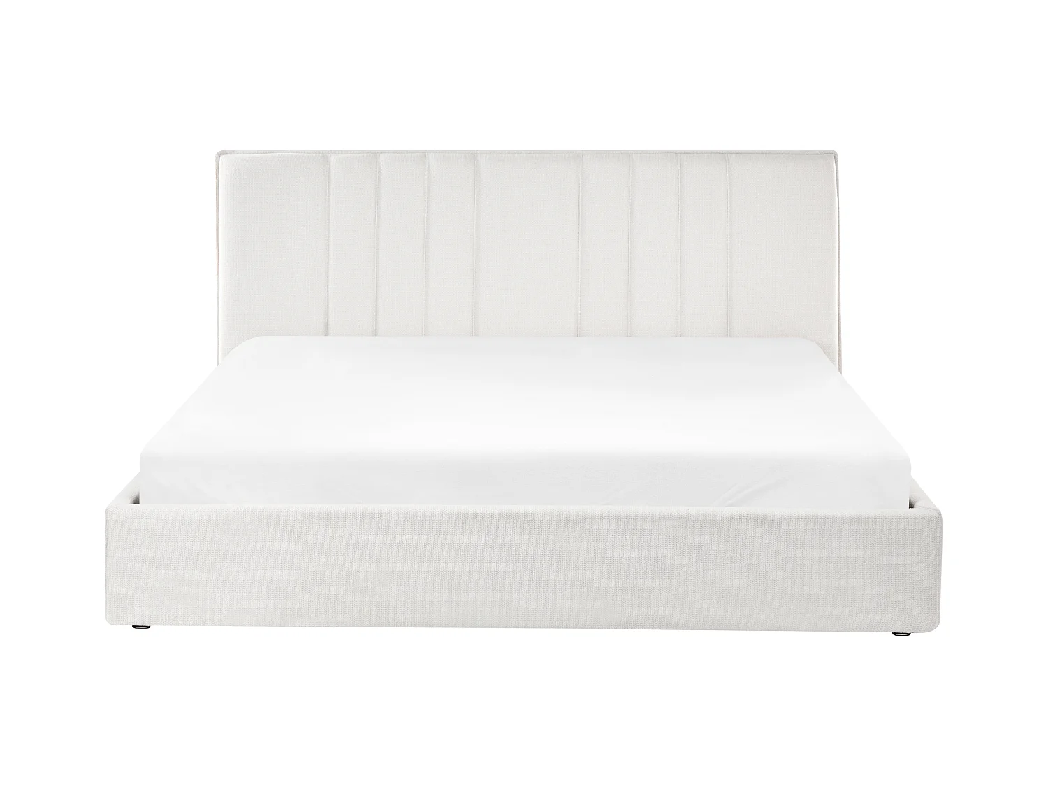 Lit ottoman Tissu TARASCON 180 x 200 cm Beige clair