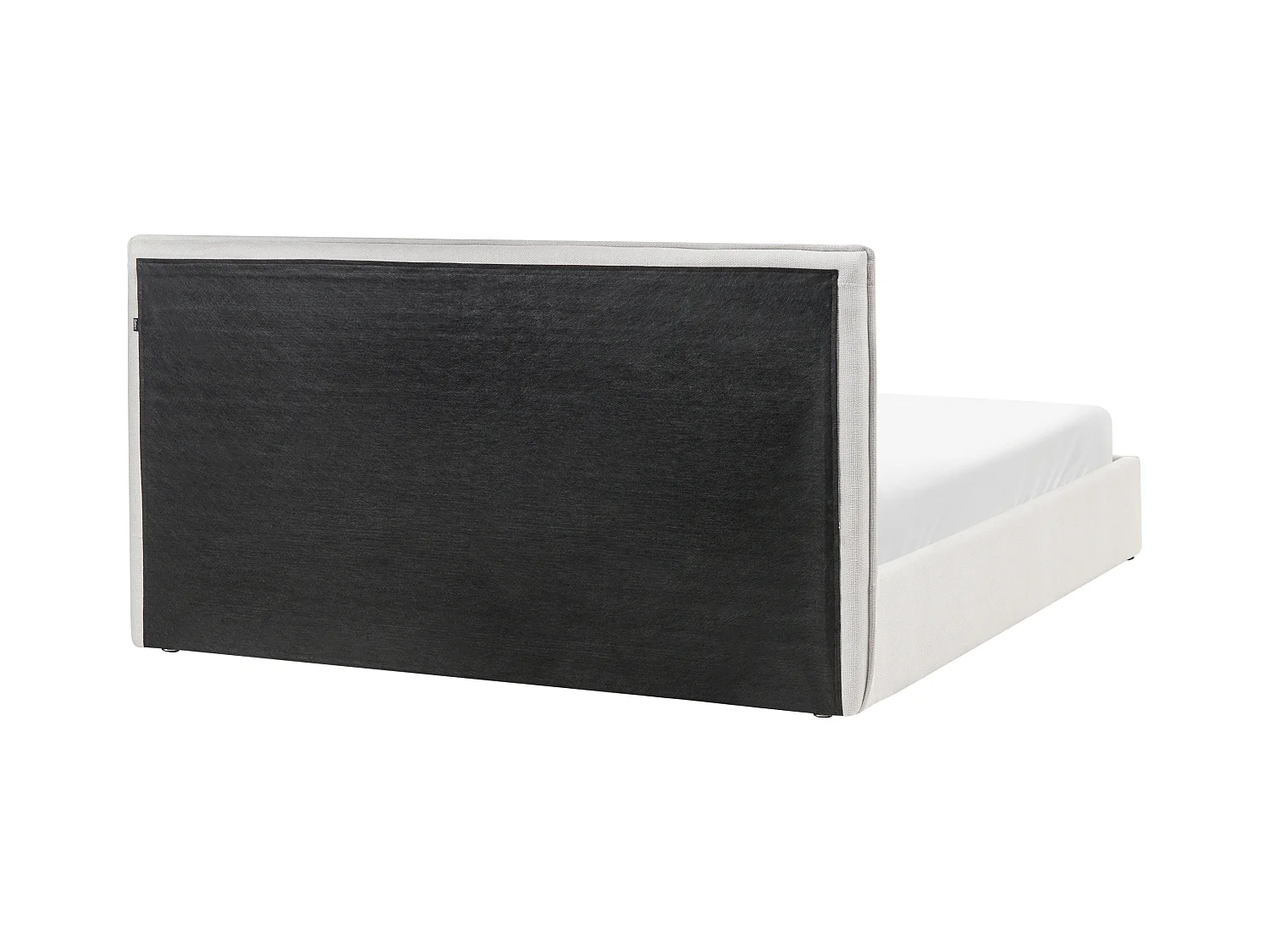 Lit ottoman Tissu TARASCON 180 x 200 cm Beige clair