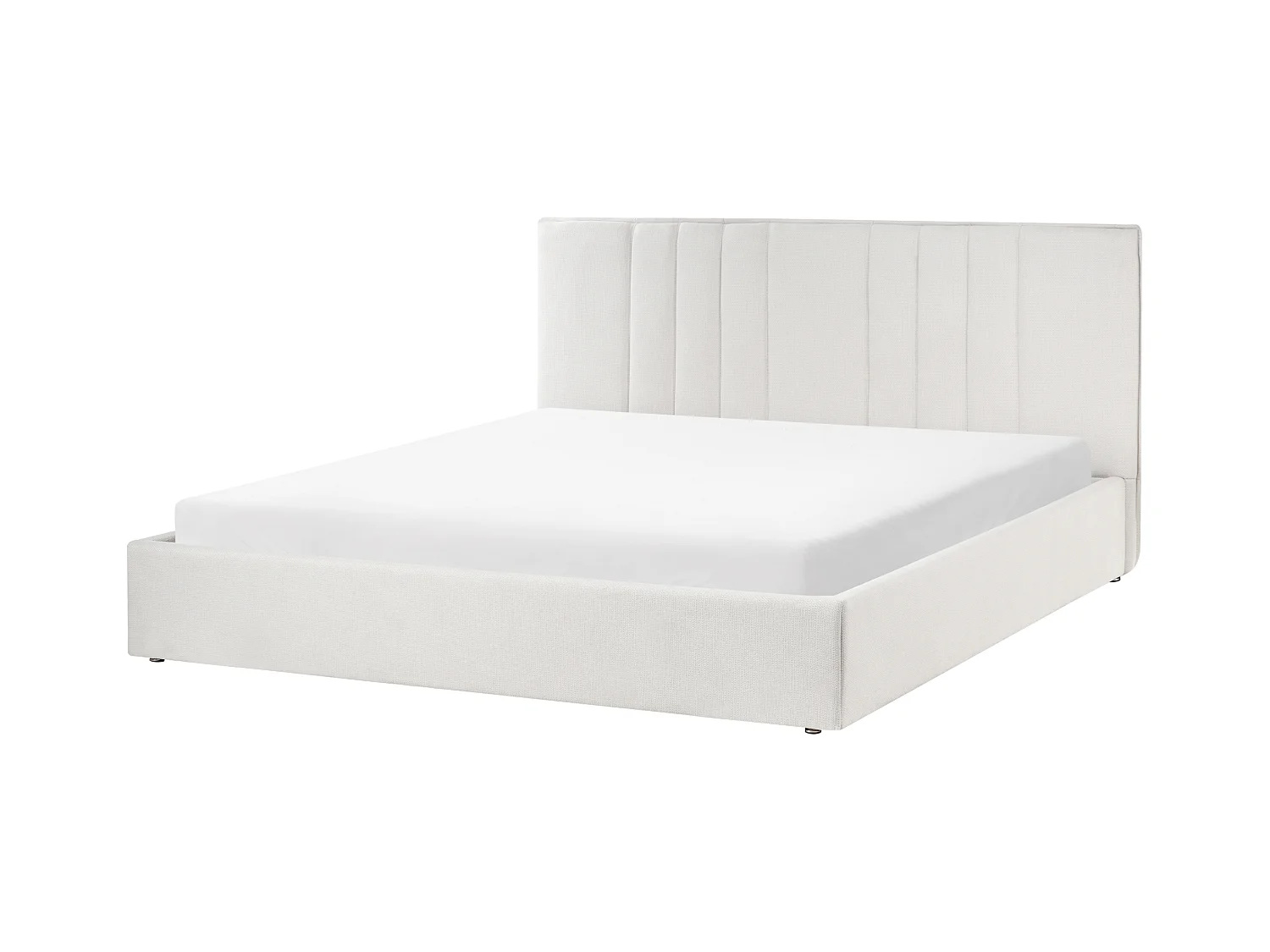 Lit ottoman Tissu TARASCON 180 x 200 cm Beige clair