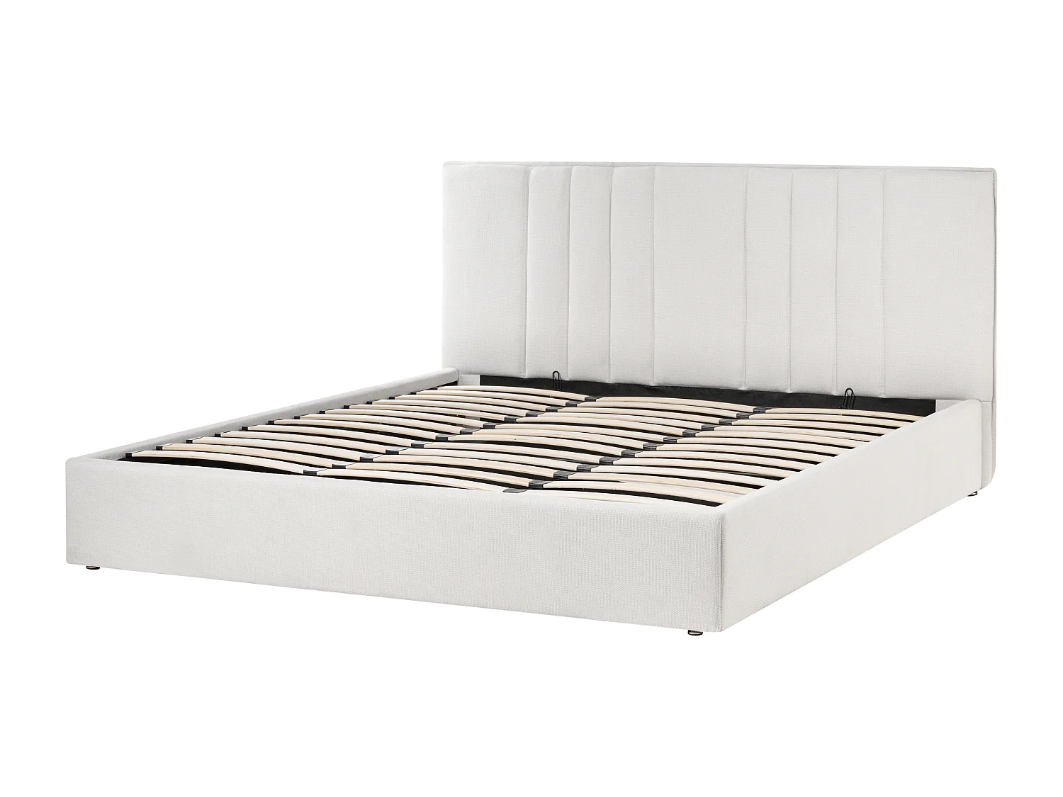 Lit ottoman Tissu TARASCON 180 x 200 cm Beige clair