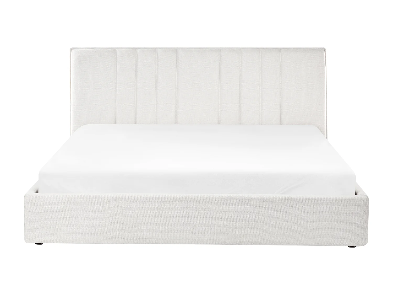 Lit ottoman Tissu TARASCON 180 x 200 cm Beige clair