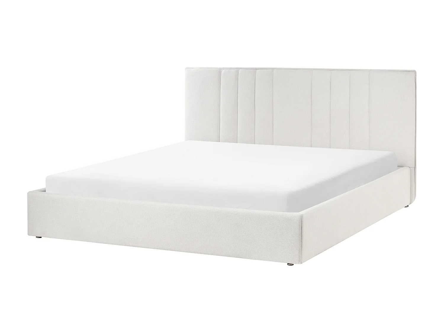 Lit ottoman Tissu TARASCON 180 x 200 cm Beige clair