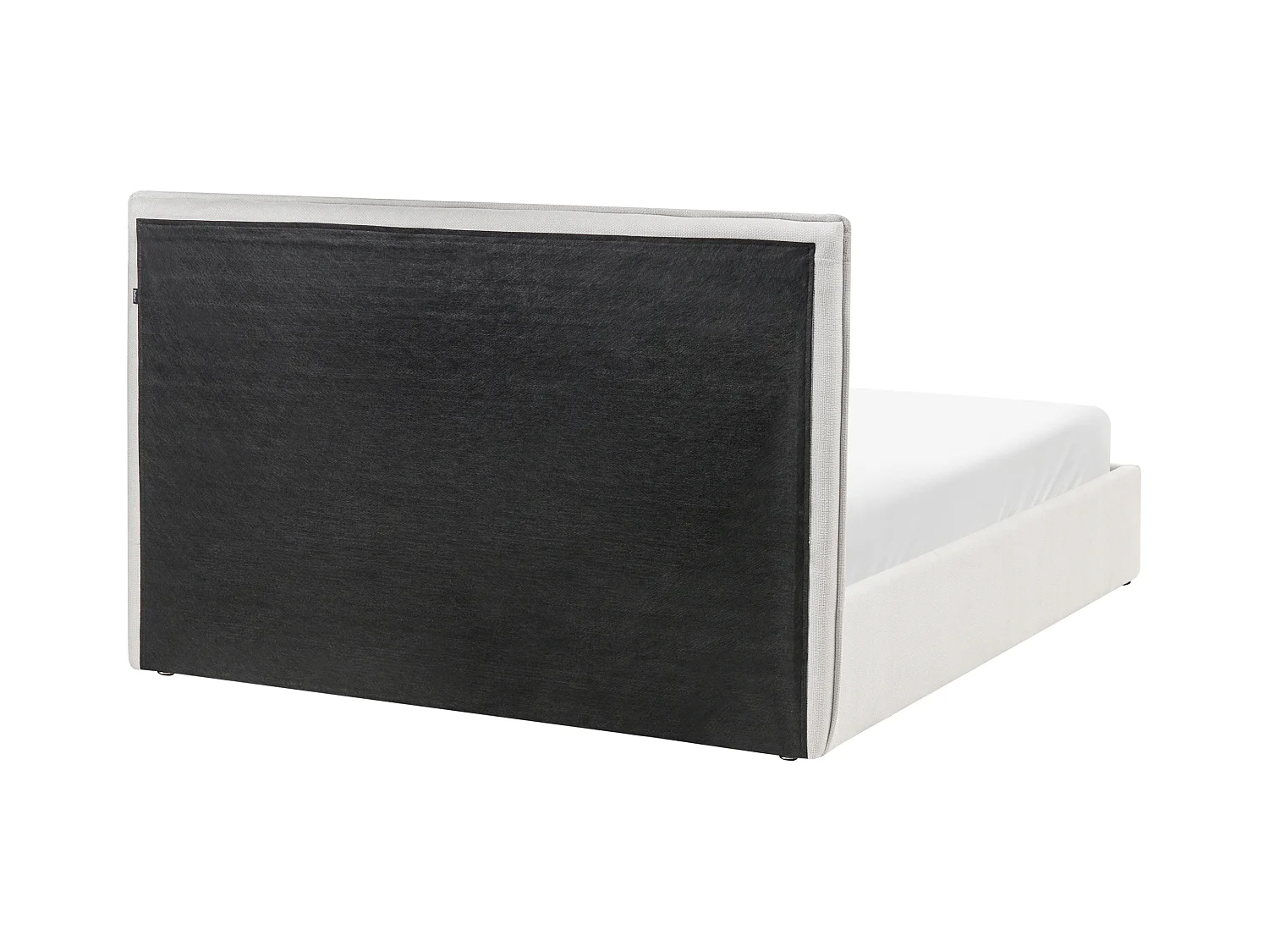 Lit ottoman Tissu TARASCON 140 x 200 cm Beige clair