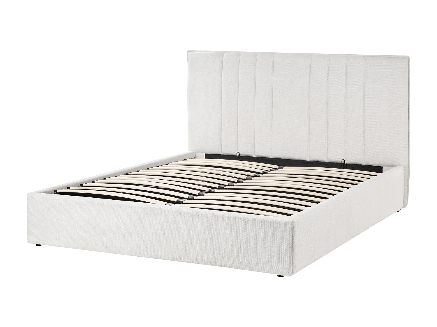 Lit ottoman Tissu TARASCON 140 x 200 cm Beige clair