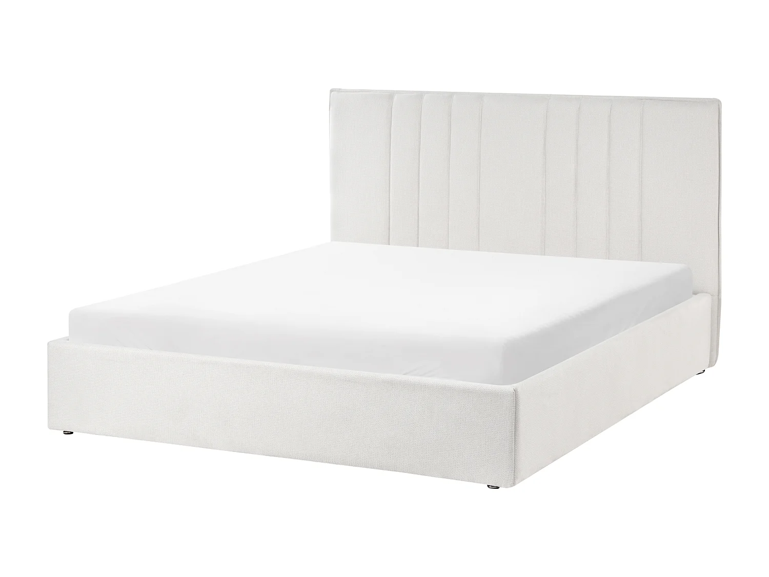 Lit ottoman Tissu TARASCON 140 x 200 cm Beige clair