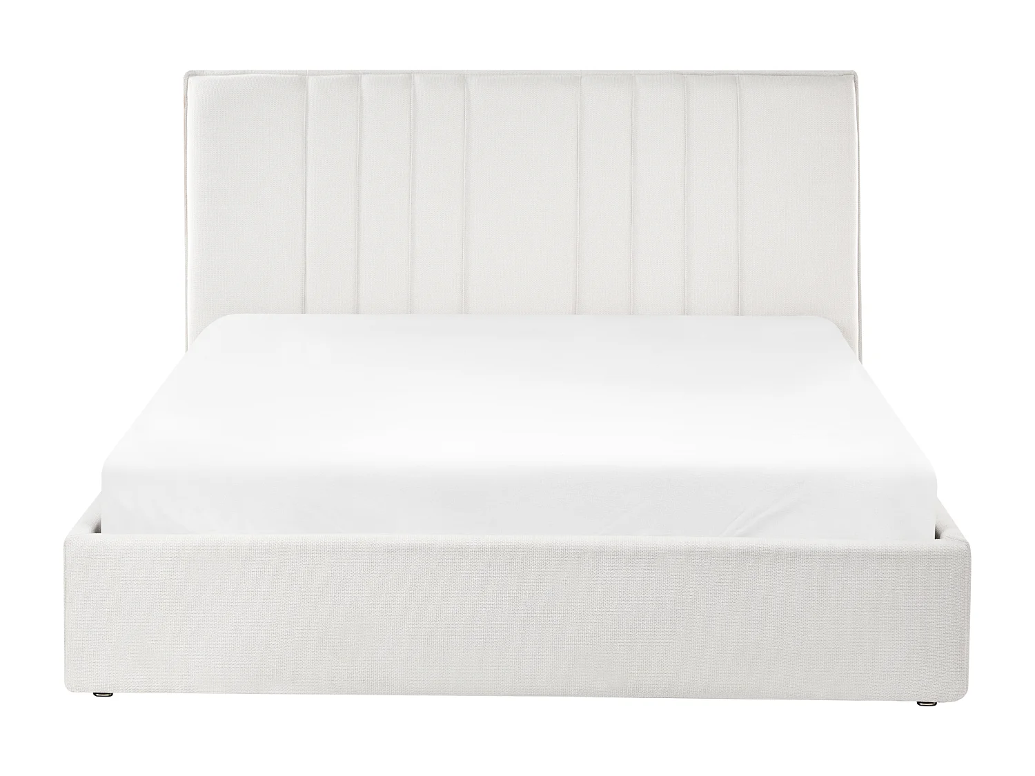 Lit ottoman Tissu TARASCON 140 x 200 cm Beige clair