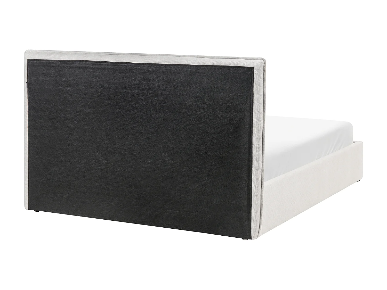 Lit ottoman Tissu TARASCON 140 x 200 cm Beige clair