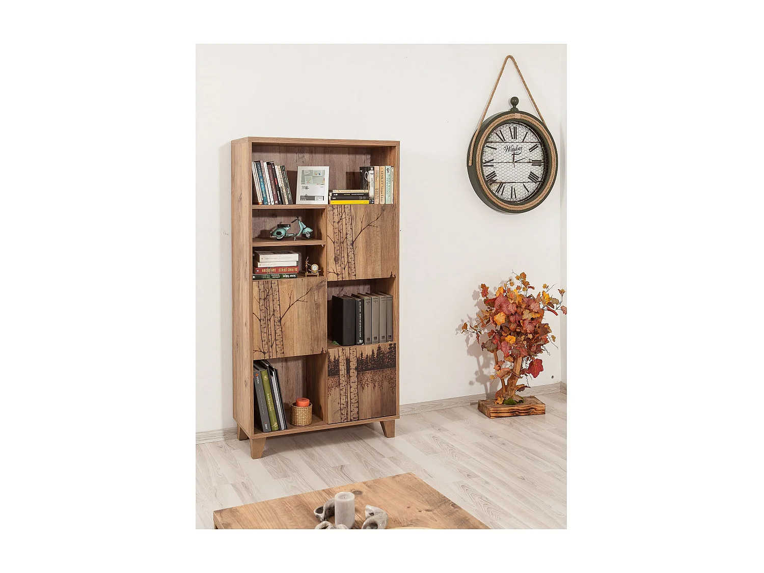 Mensola in MDF rivestito in melammina – 80 x 152 x 36 cm – Pinheiro Atlântico